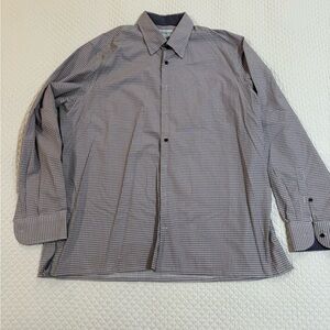 Archipelago Brown & White Micro Cross Pattern Shirt